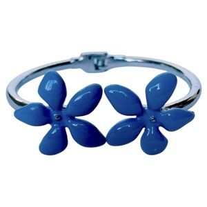 Talbots Blue Flower Hinge Bangle